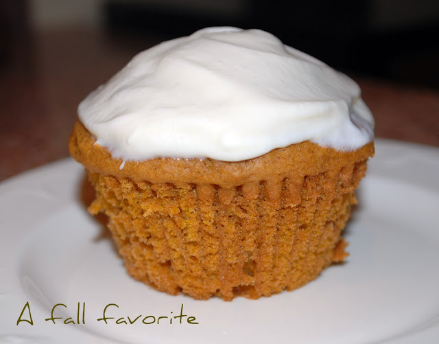 Pumpkin Cupcakes with Maple Cream Cheese Frosting Amee's Savory Dish