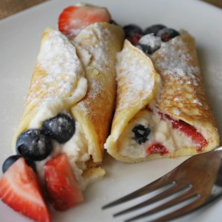 Berry Stuffed Crepes recipe