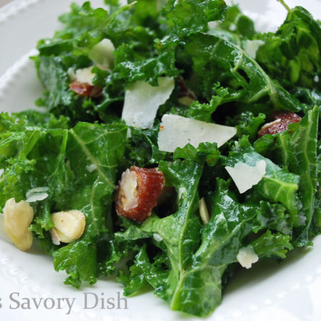 best kale salad! Kale salad with dates, Parmesan cheese, and almonds