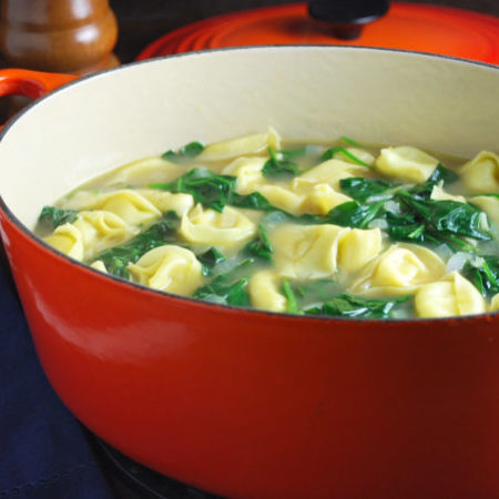 This Easy Chicken Tortellini Soup makes a quick and healthy family meal!