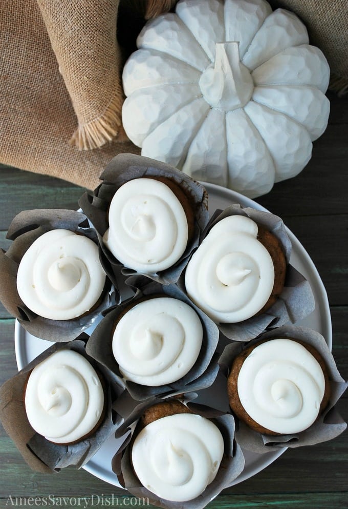 Pumpkin Cupcakes with Maple Cream Cheese Frosting recipe