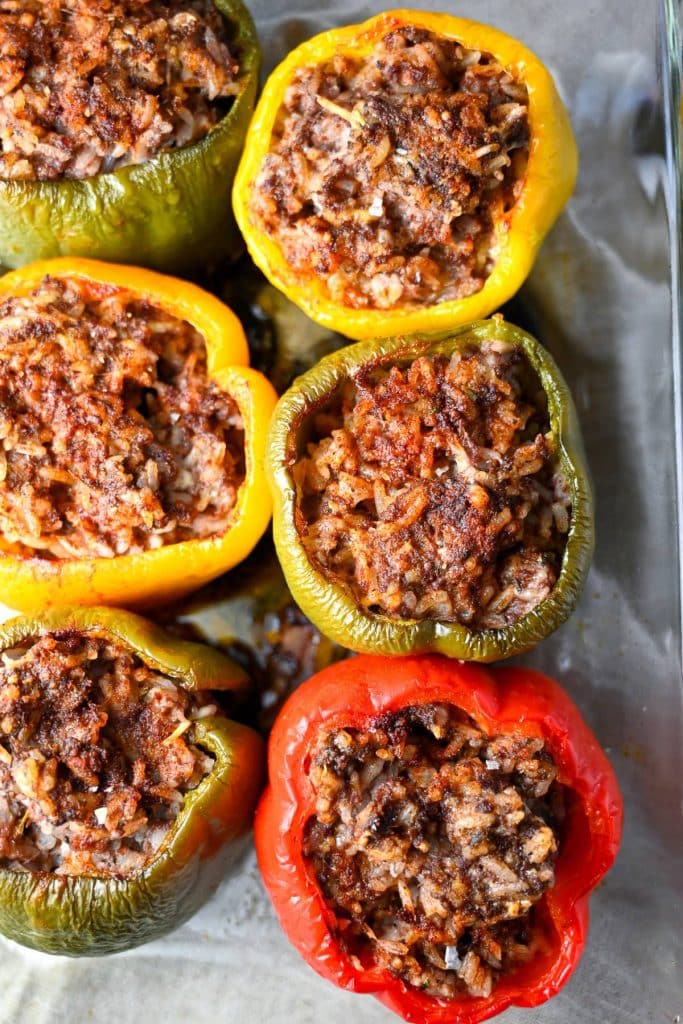 Old-Fashioned Stuffed Peppers without Tomato Sauce