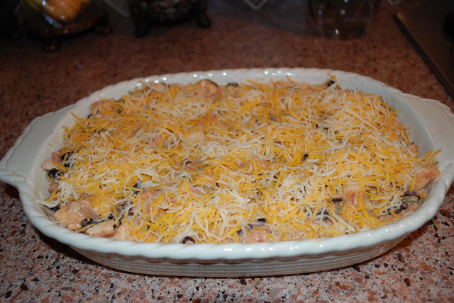 Mexican Chicken Casserole ready to bake Mexican Chicken Casserole ready to bake