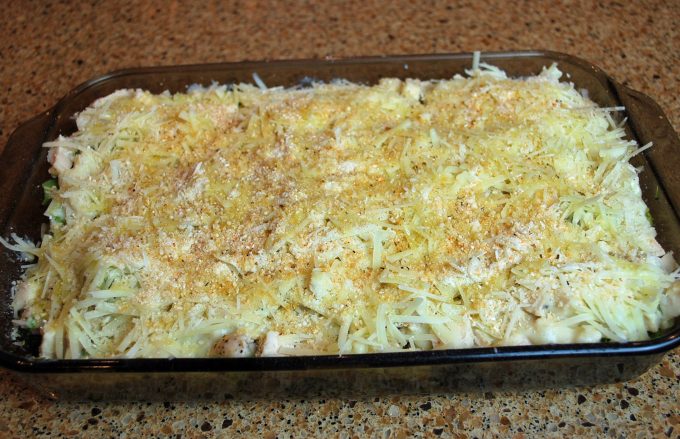 Chicken Divan ready for the oven
