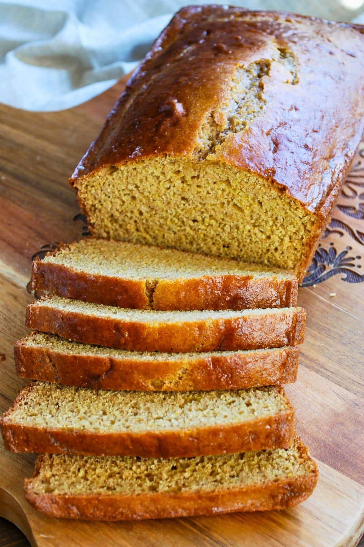 a sliced soft loaf of whole grain graham flour bread