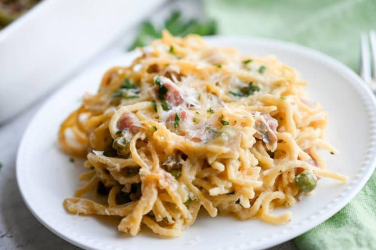Ham Spaghetti Casserole - Amee's Savory Dish