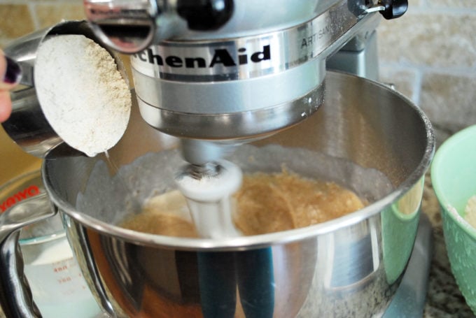 Adding flour to soft graham artisan bread recipe