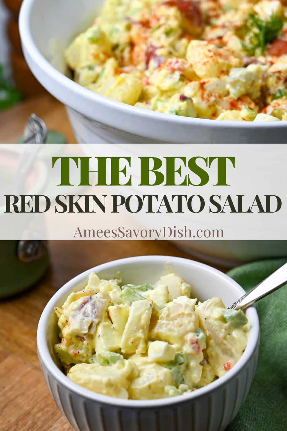 This is a family favorite recipe and hands-down, the best red skin potato salad around! A special added ingredient gives it so much flavor! via @Ameessavorydish