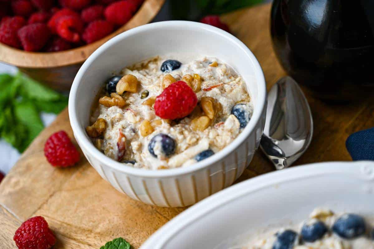 Bircher Muesli {Swiss Oats with Fruit}- Amee's Savory Dish