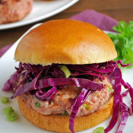 Asian style pork burger