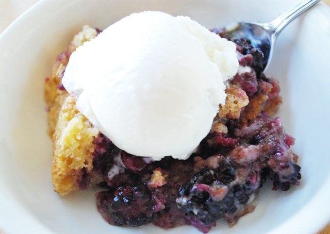 Healthier Easy Blackberry Cobbler recipe- Amee's Savory Dish