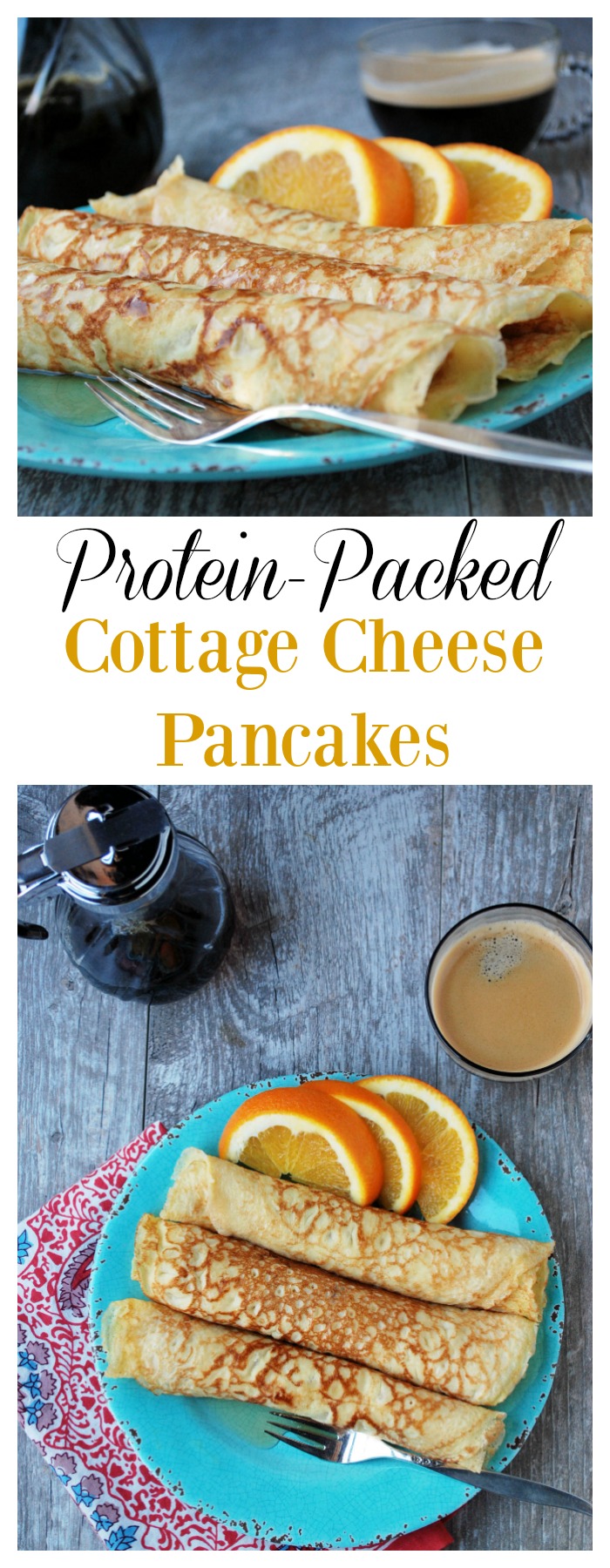 Protein Packed Cottage Cheese Pancakes recipe #cleaneatingpancakes #healthybreakfast #proteinpancakes #pancakes via @Ameessavorydish