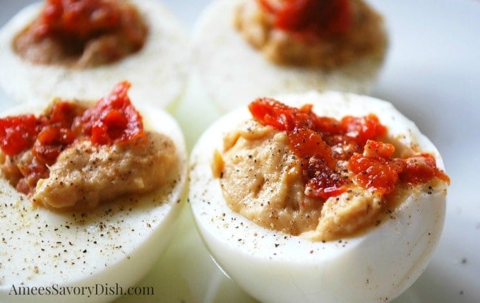 Hummus Stuffed Egg Whites recipe