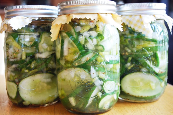 An heirloom recipe passed down from my Nana for her famous pickled cucumber salad. 