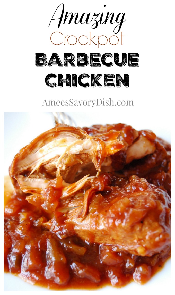 Easy Crockpot Barbecue Chicken Amees Savory Dish