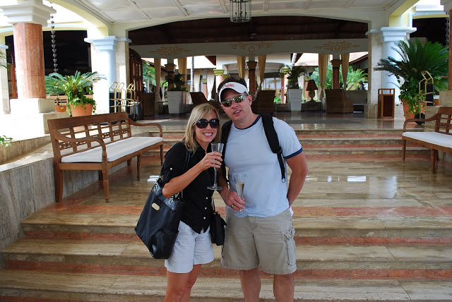 Amee and husband at a hotel in Punta Cana