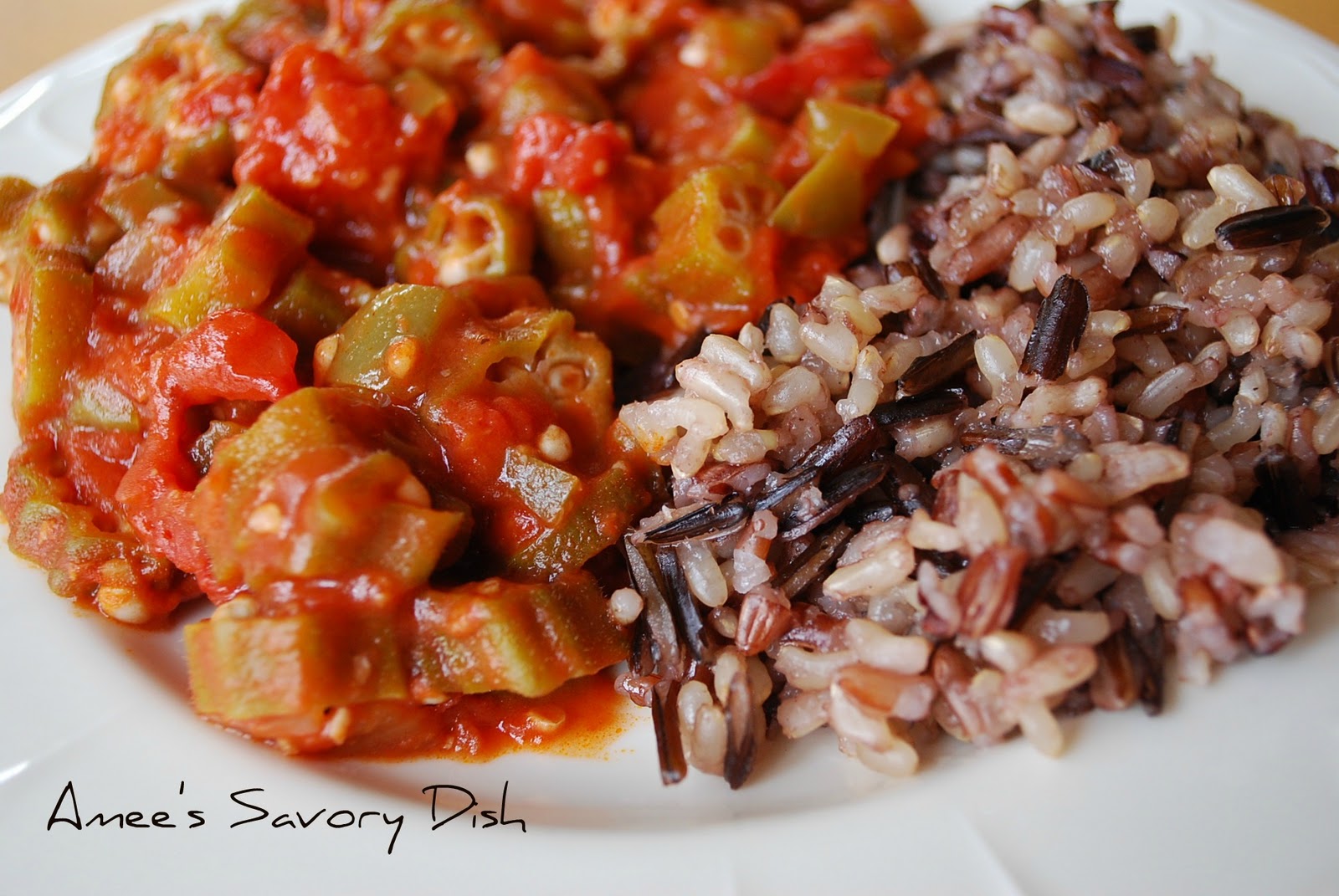 Okra and Tomato Stew Recipe Amee's Savory Dish