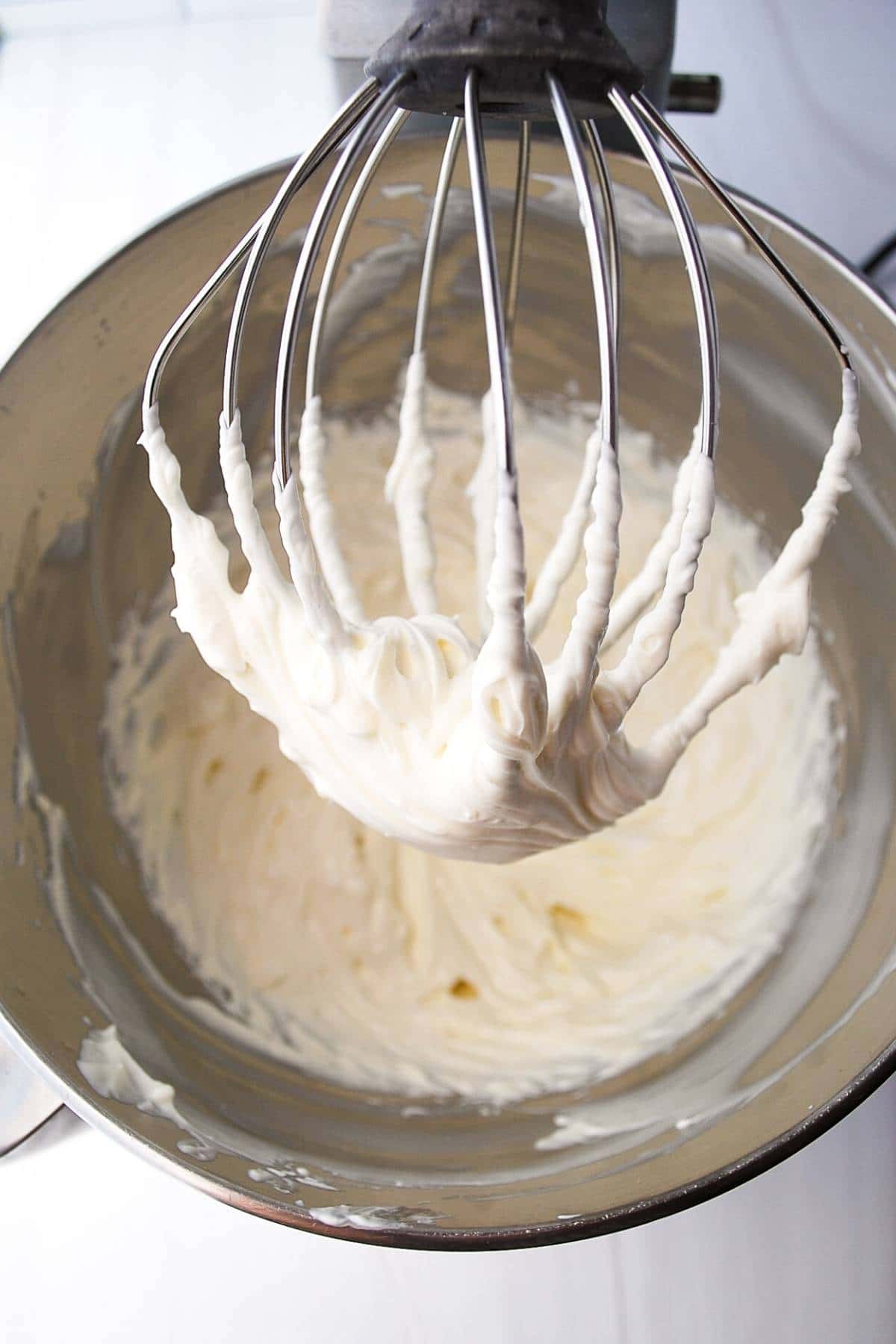 cream cheese dressing for grape salad in a stand mixer