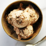 Vitamix chocolate ice cream in a bowl