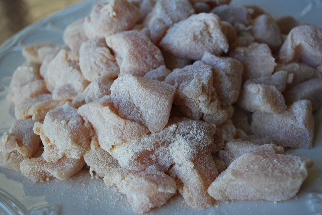 chicken breast pieces coated in seasoning