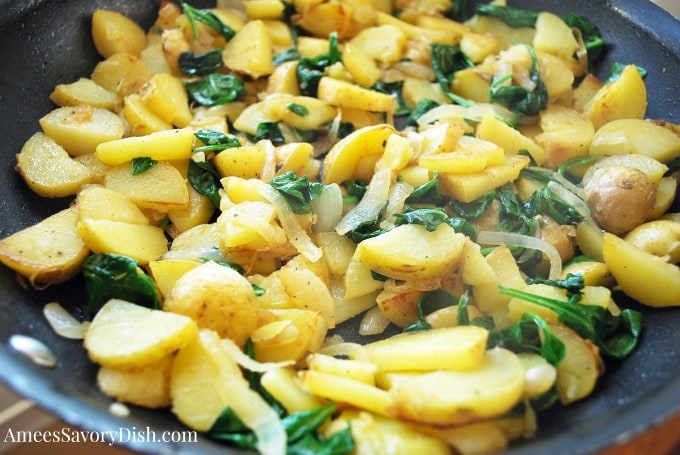 Potato and Spinach Saute