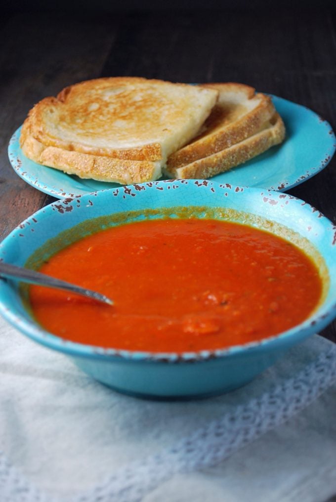 Tomato Basil Bisque {made without heavy cream} Amee's Savory Dish