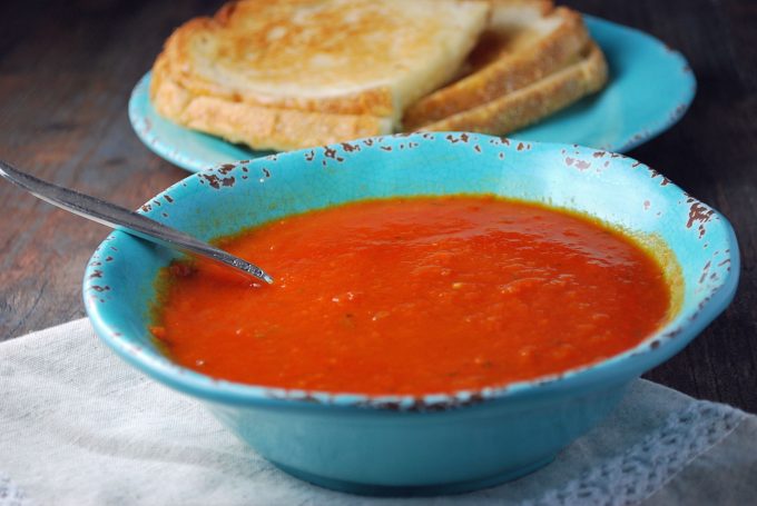 Homemade Tomato Basil Bisque without cream