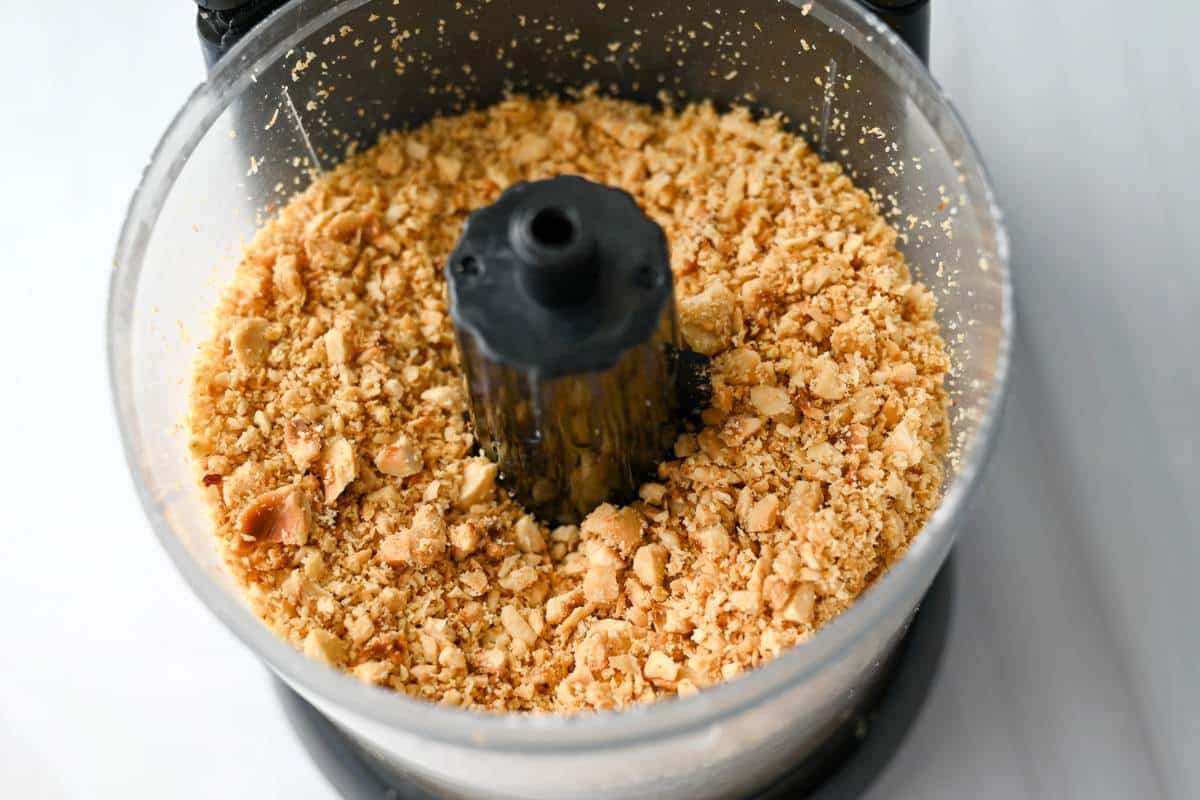 hazelnuts chopped in a mini food processor