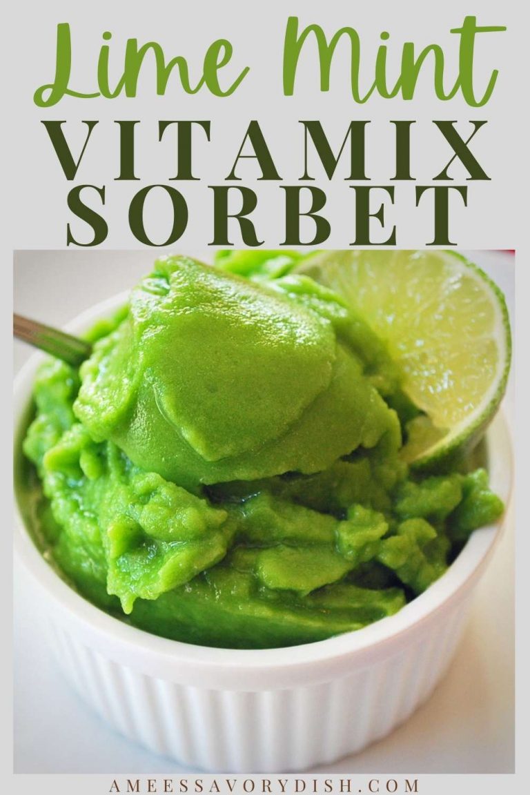 Lime Mint Vitamix Sorbet recipe Amee's Savory Dish