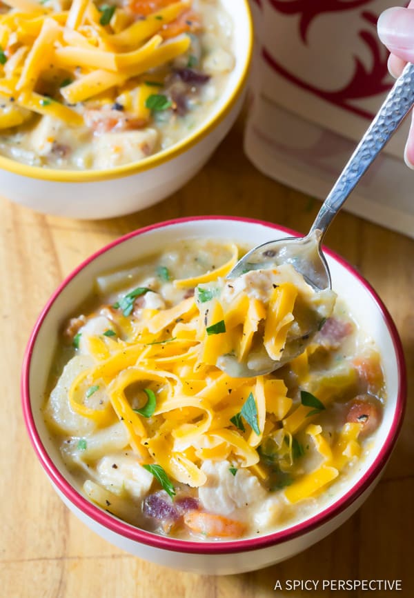 an easy gluten free recipe dinner of chicken potato soup