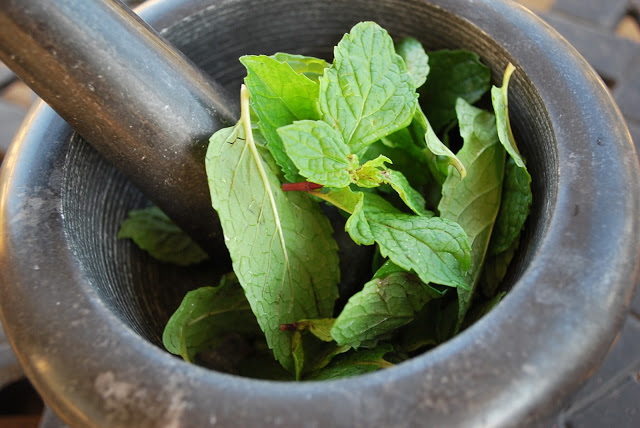 Muddled Mint Leaves