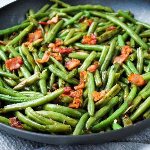 Green Beans Almondine with Bacon- Amee's Savory Dish