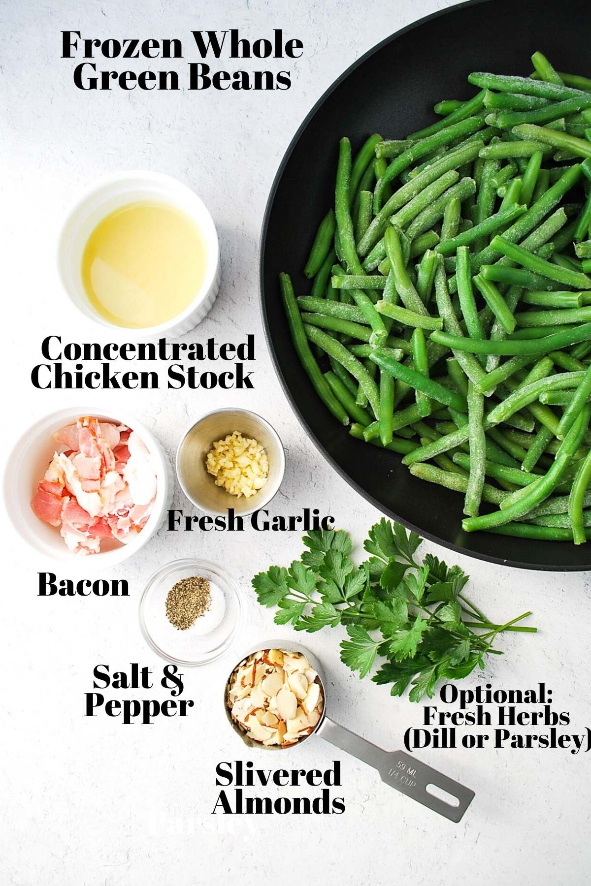 ingredients for green beans almondine 