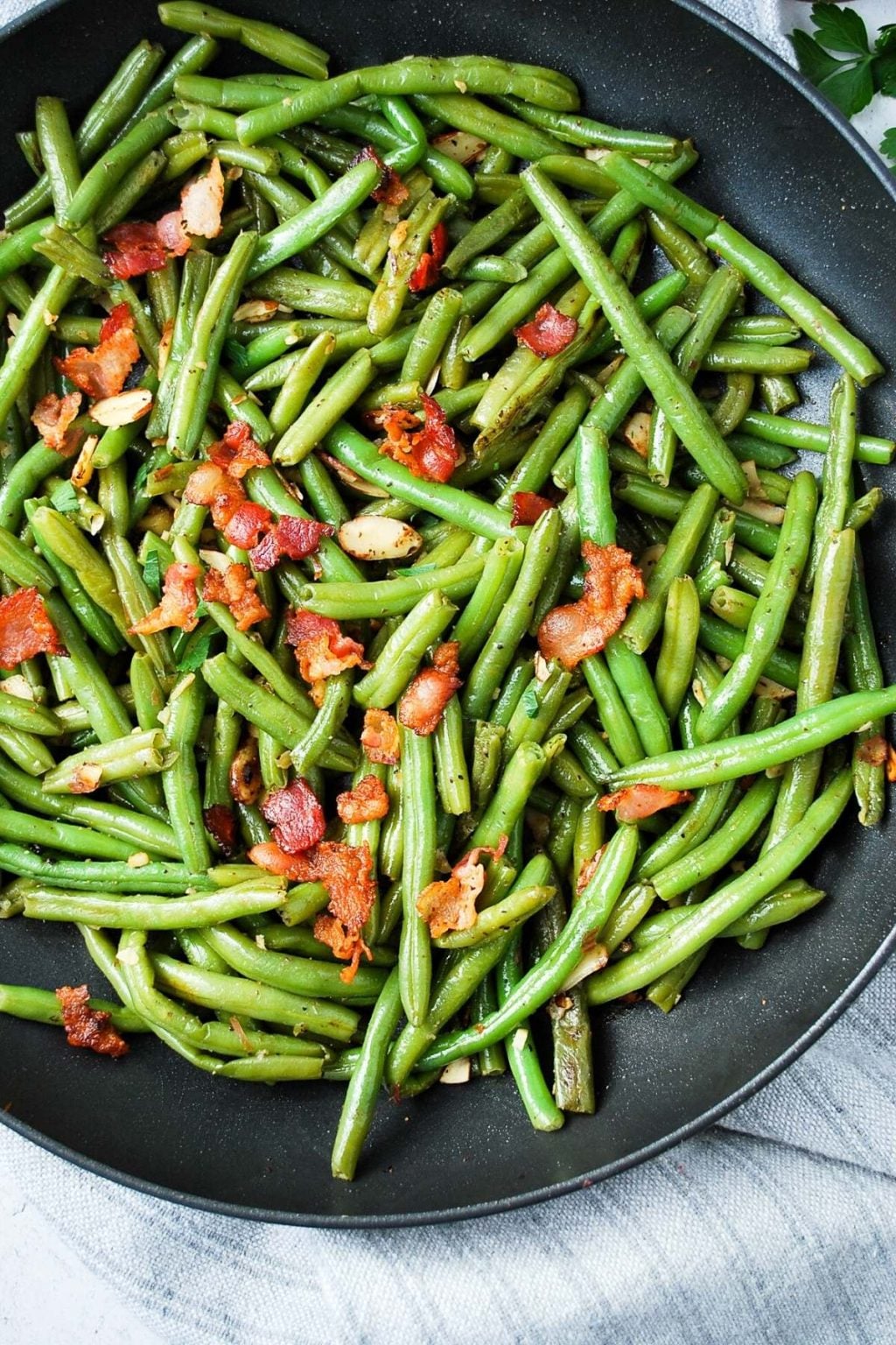 Green Beans Almondine with Bacon Amee's Savory Dish