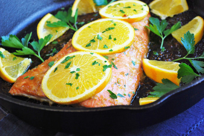 Easy Baked Salmon with Orange Ginger Sauce recipe