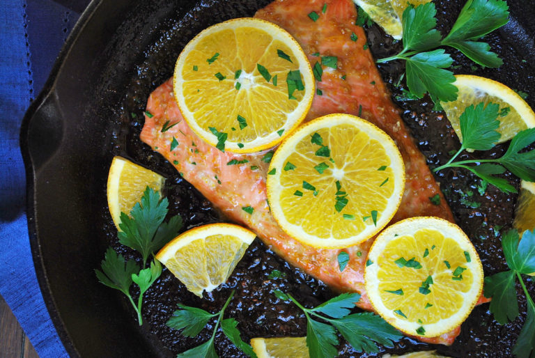 Easy Baked Salmon with Orange Ginger Sauce