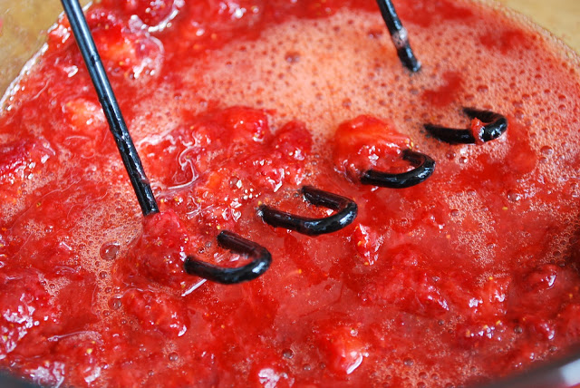 mashed strawberries for homemade jam