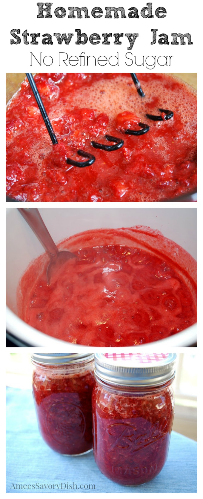 homemade strawberry jam no refined sugar