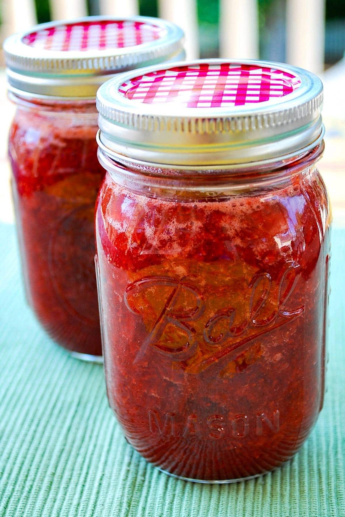 2 large jars of low sugar strawberry jam