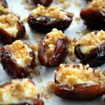 Mascarpone Stuffed Dates ready for oven