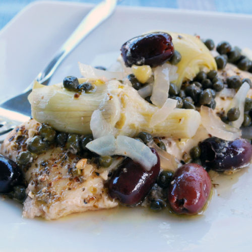 Easy Foil Packet Grilled Mediterranean Halibut recipe Amee's Savory Dish