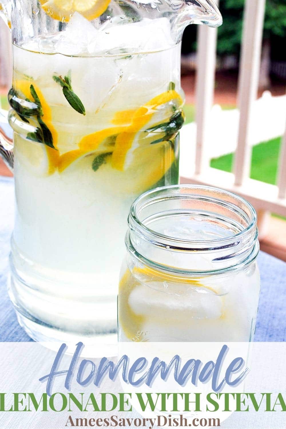 A refreshing summertime recipe for sugar-free lemonade made with all-natural stevia and freshly squeezed lemons. via @Ameessavorydish
