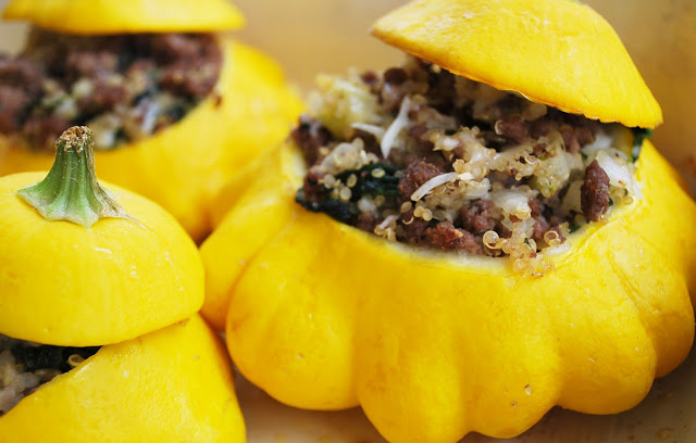 baked stuffed patty pan squash