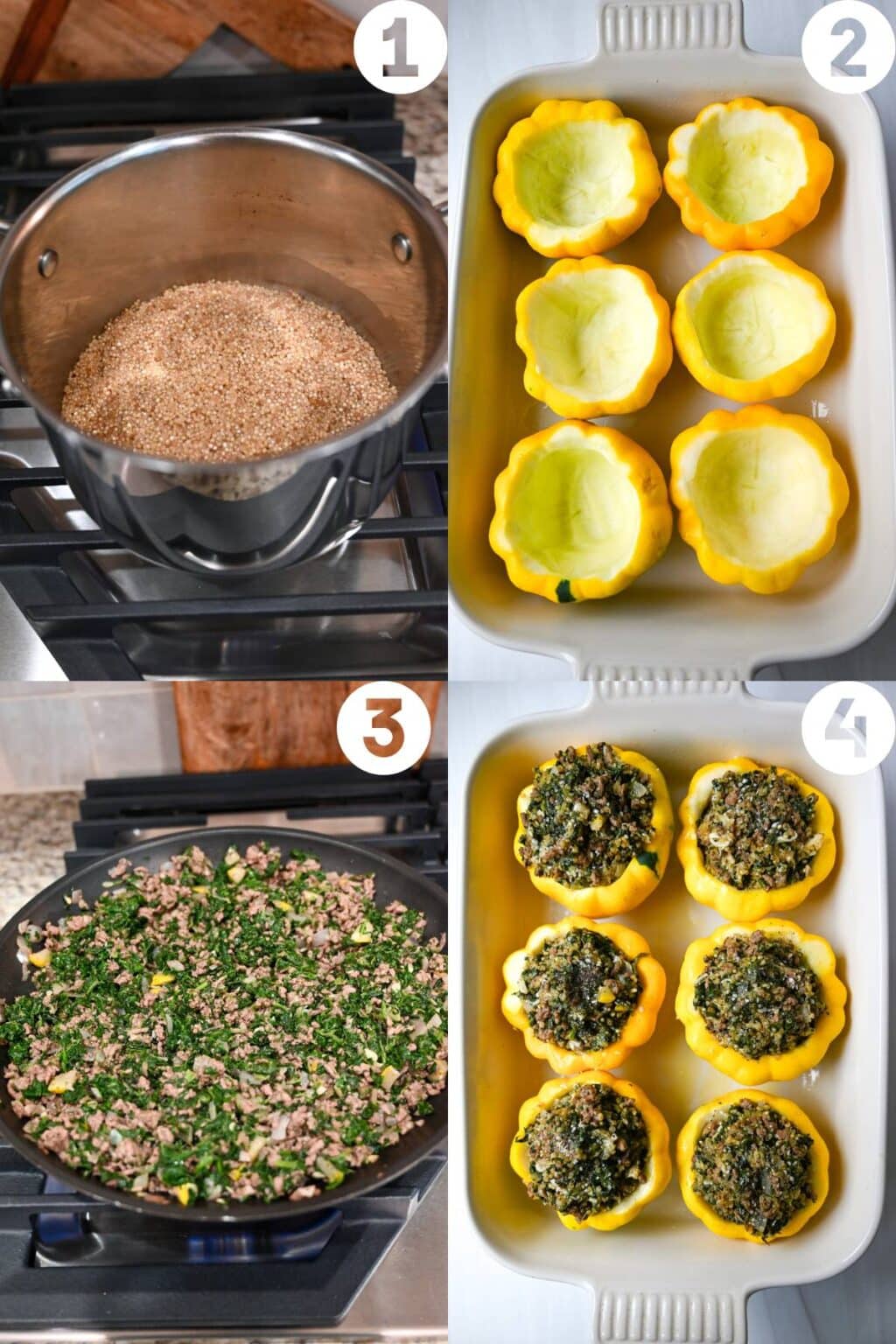 Delicious Stuffed Pattypan Squash | Amee's Savory Dish