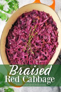 Easy Braised Red Cabbage - Amee's Savory Dish