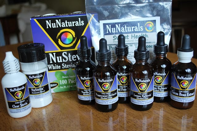 NuNaturals products for lemon cheesecake