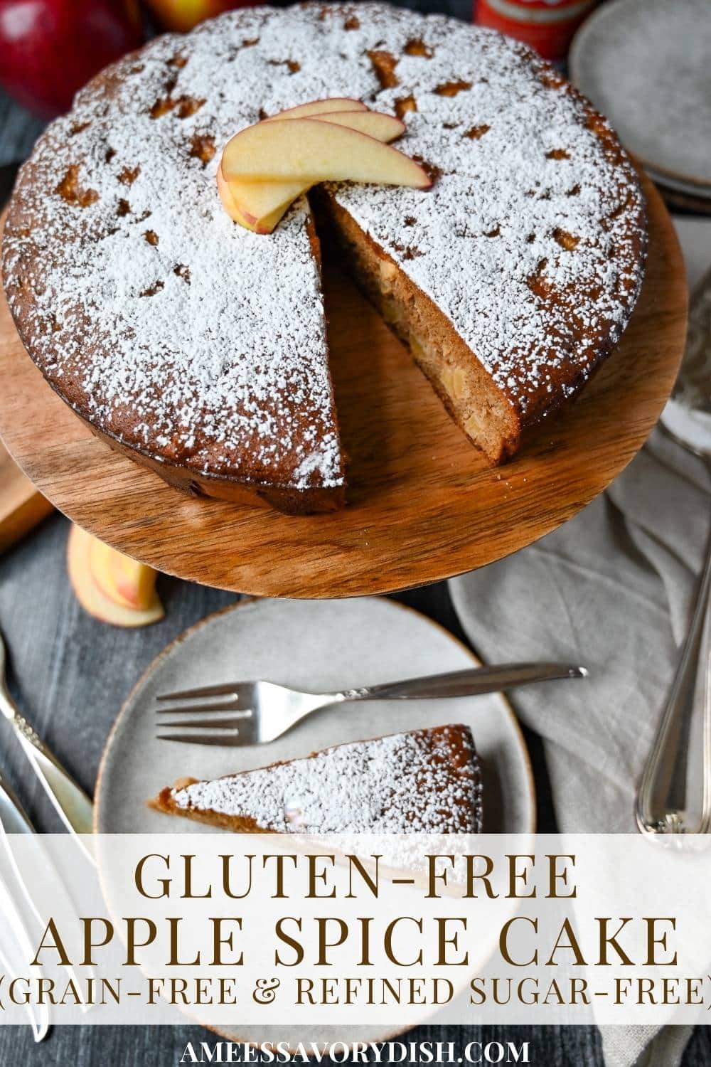 This Gluten Free Spice Cake recipe offers a delicious grain-free, gluten-free, and refined sugar-free version of the timeless dessert. via @Ameessavorydish