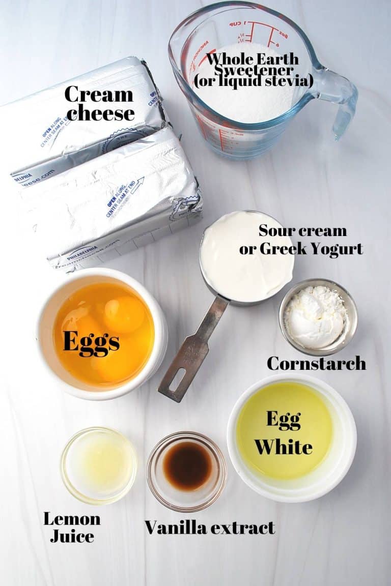 Keto Lemon Cheesecake with Fresh Cherry Compote