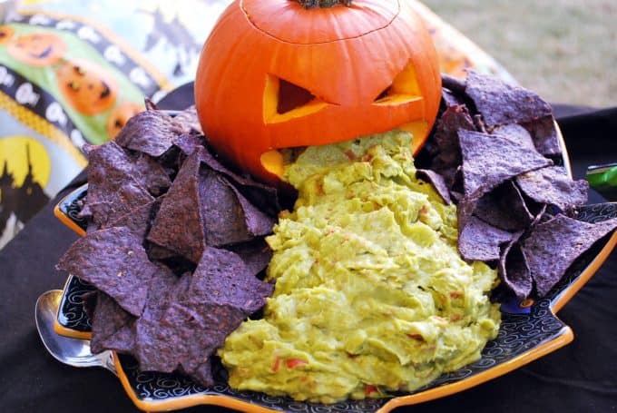 Vomiting Pumpkin with Guacamole