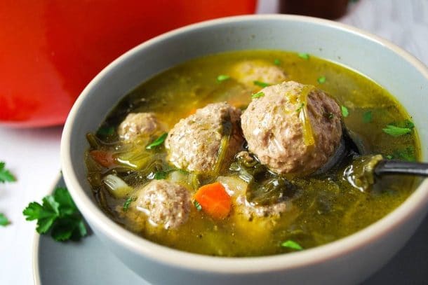 Easy Paleo Meatball Soup {Keto & Whole30}- Amee's Savory Dish